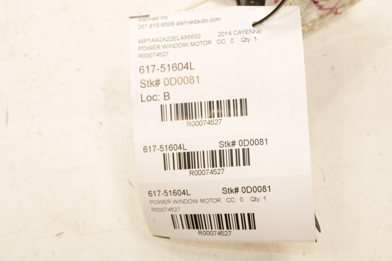 11-18 Porsche Cayenne Platinum Rear Left Door Power Window Motor 8K0959812A OEM - Alshned Auto Parts