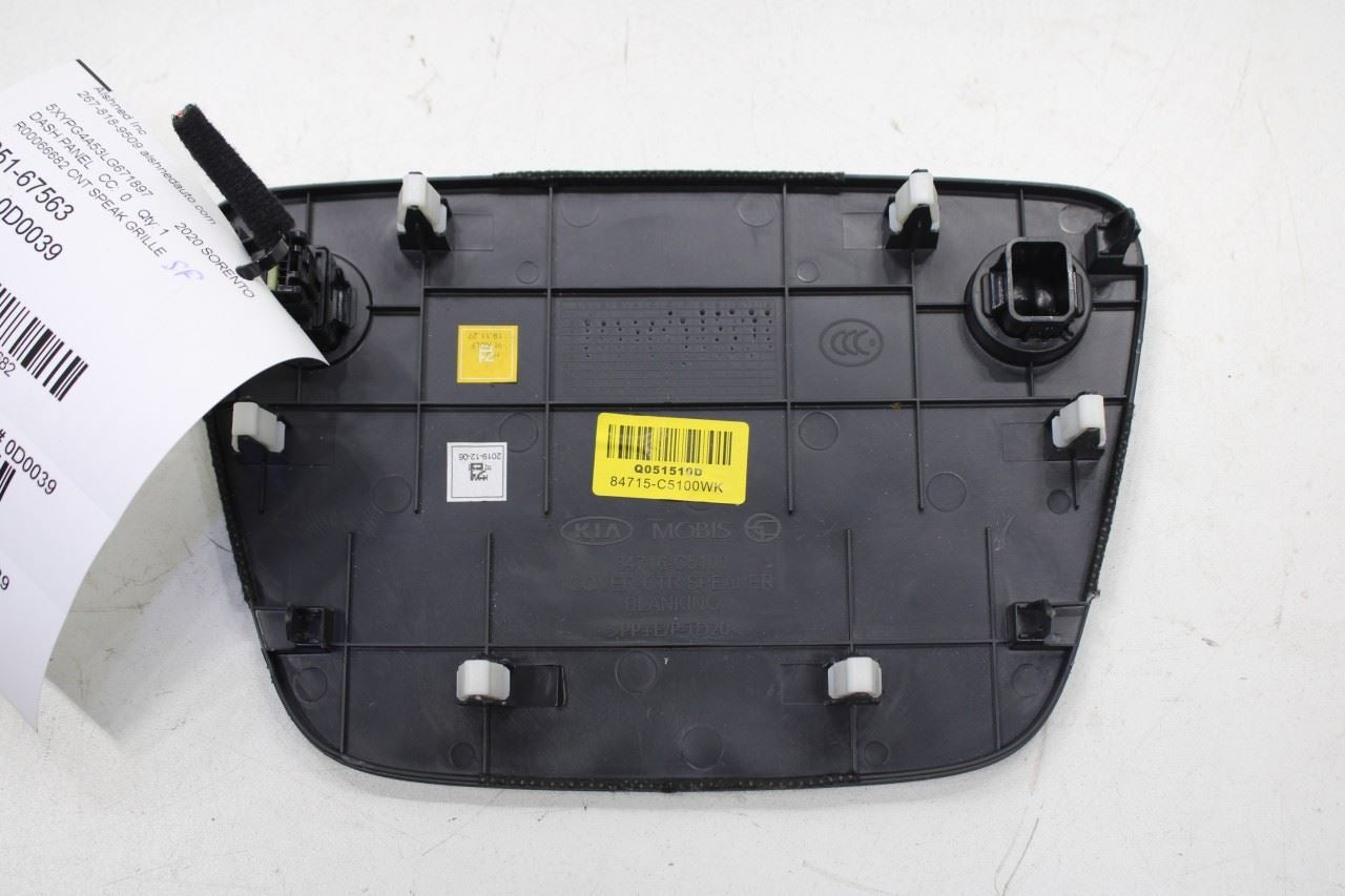 2016-20 Kia Sorento LX Dashboard Center Speaker Grille Cover Trim 84715-C5100WK - Alshned Auto Parts