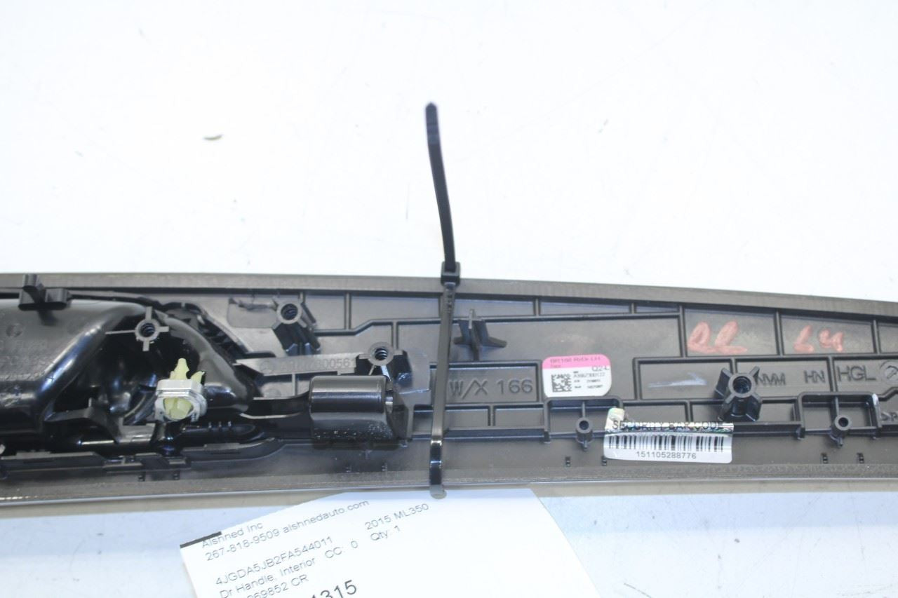 2012-2015 Mercedes-Benz ML350 Rear Left Side Door Interior Handle w/ Trim *ReaD* - Alshned Auto Parts