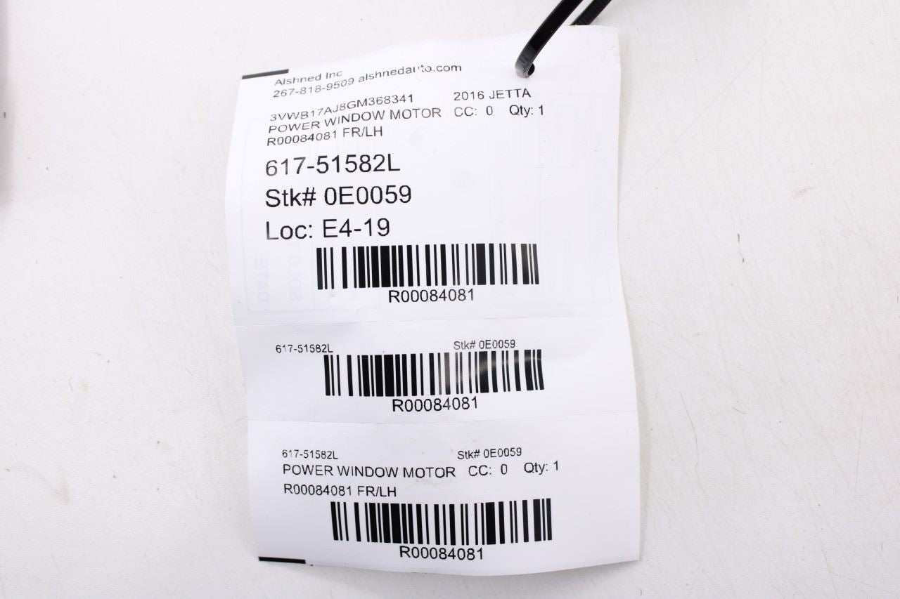 2011-18 Volkswagen Jetta Sport Front Left Door Power Window Motor 6R0-959-801-DF13