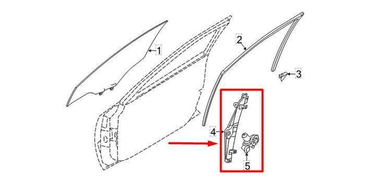 2016-21 Nissan Maxima FR RH Side Door Window Regulator w/ Motor 80720-4RA0A OEM - Alshned Auto Parts