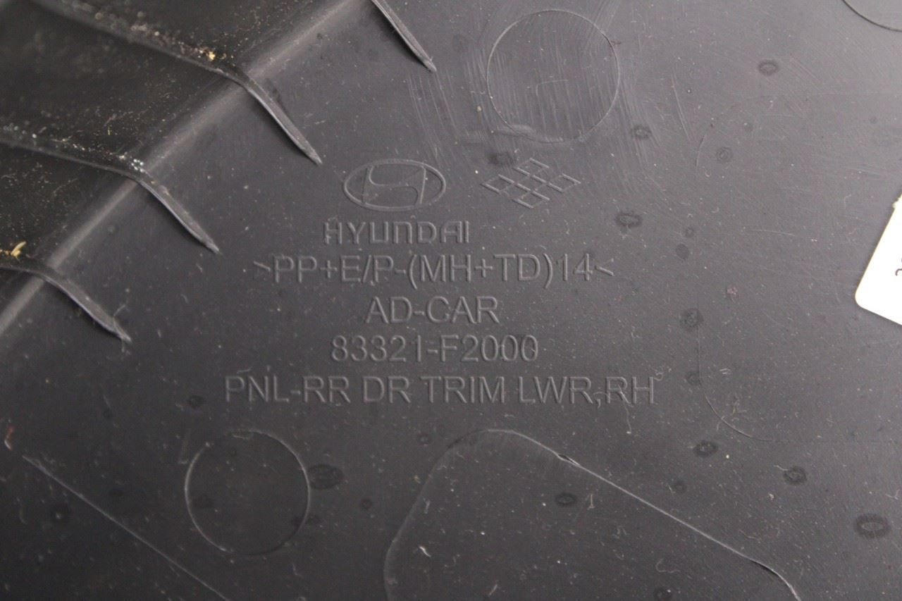 2016-18 Hyundai Elantra Value Edition Rear Right Door Trim Panel 83306-F2040-UTH - Alshned Auto Parts