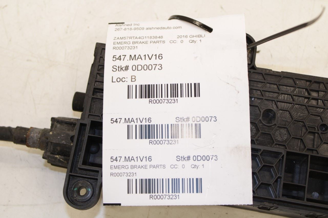 2014-16 Maserati Ghibli S Q4 Electronic Parking Brake Control Actuator w/ Cable - Alshned Auto Parts