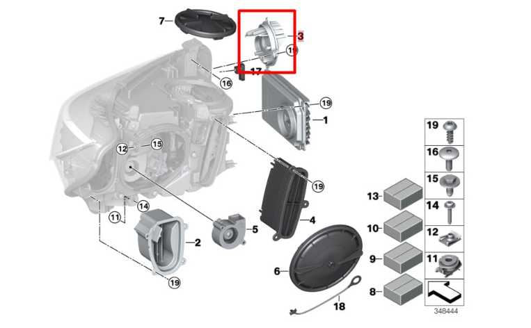 15-16 BMW 435i Gran Coupe Front Left Headlight LED Cornering Module 63117379920 - Alshned Auto Parts
