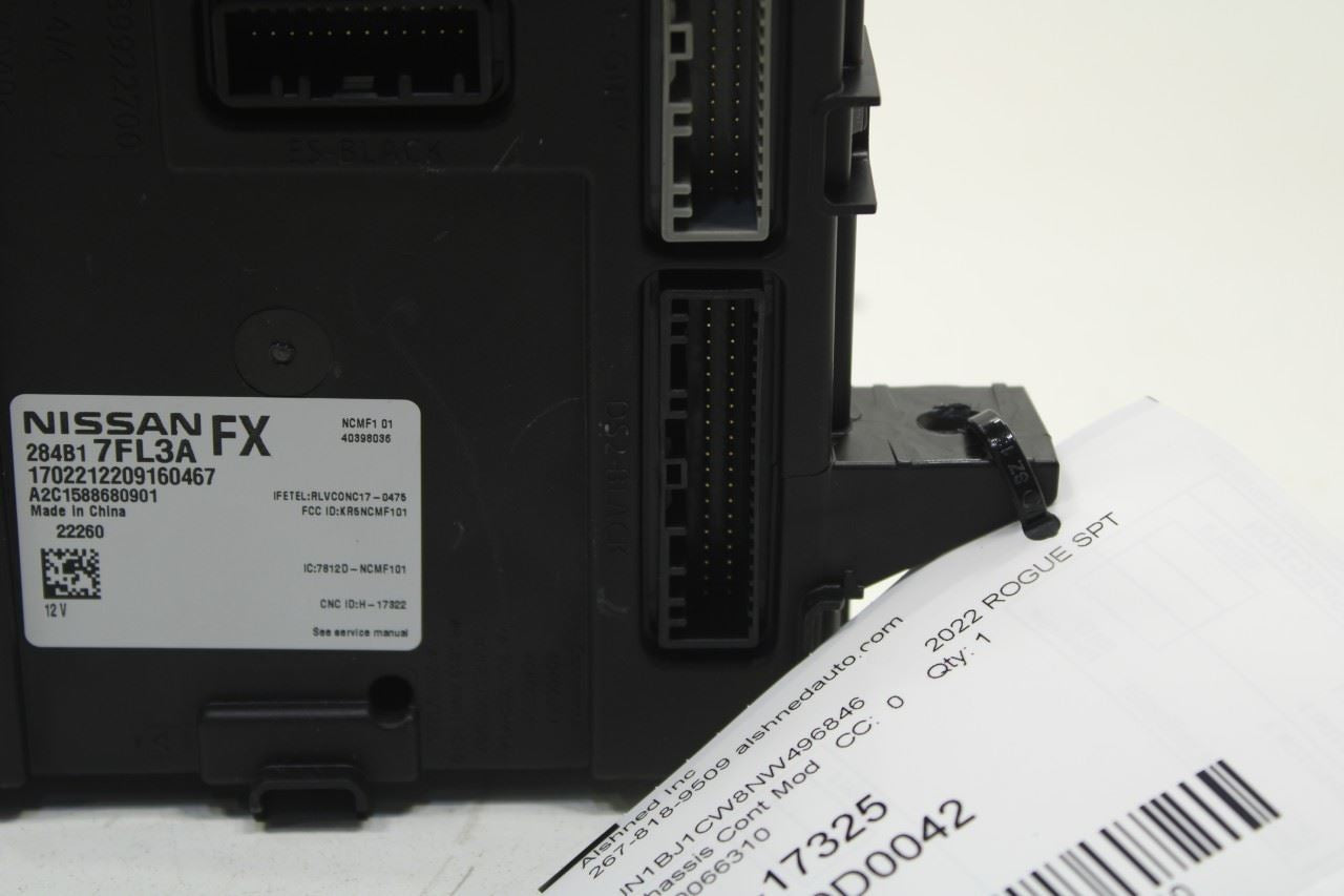 2022 Nissan Rogue Sport SL 2.0L Body Computer Control Module BCM BCU 284B1-7FL3A - Alshned Auto Parts