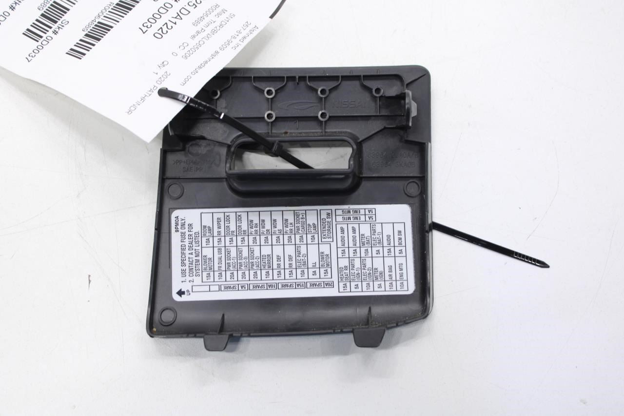 2013-20 Nissan Pathfinder SV Left Side Dash Fuse Box Lid Cover Trim 68964-3JA0A - Alshned Auto Parts