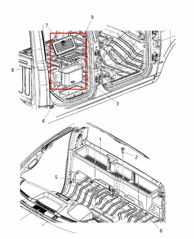 2013-18 RAM 1500 Laramie Rear Right 2nd Row Floor Storage Tray Insert Box *ReaD* - Alshned Auto Parts