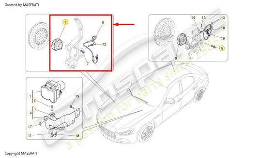 2014-2017 Maserati Ghibli 3.0L RWD Front Right Spindle Knuckle Hub 670004762 OEM - Alshned Auto Parts
