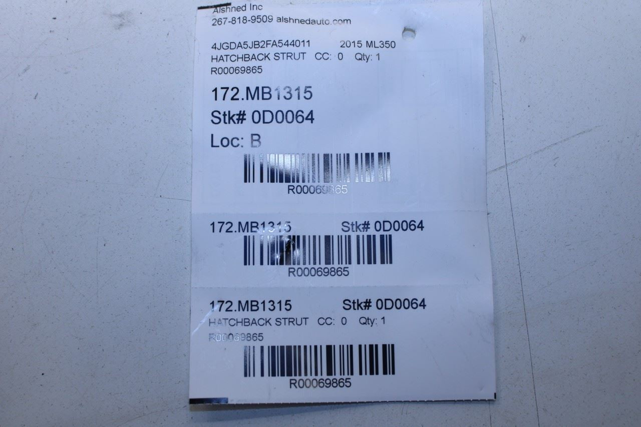 12-15 Mercedes-Benz ML350 Rear RH and LH Liftgate Power Lift Cylinder Strut Set - Alshned Auto Parts