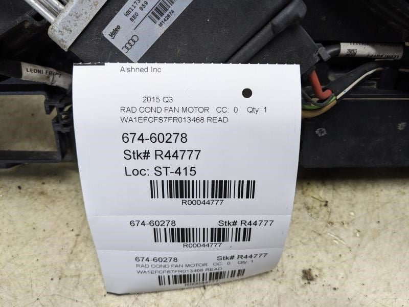 15-18 Audi Q3 Dual Radiator Cooling Fan Motor Assembly 8K0-121-003-AD OEM *ReaD* - Alshned Auto Parts