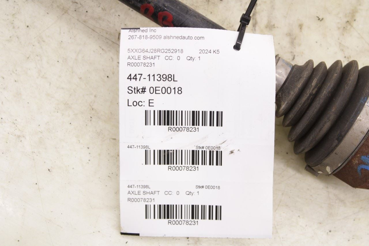2021-2024 Kia K5 GT-Line AWD Rear Left Driver Side CV Axle Drive Half Shaft - Alshned Auto Parts
