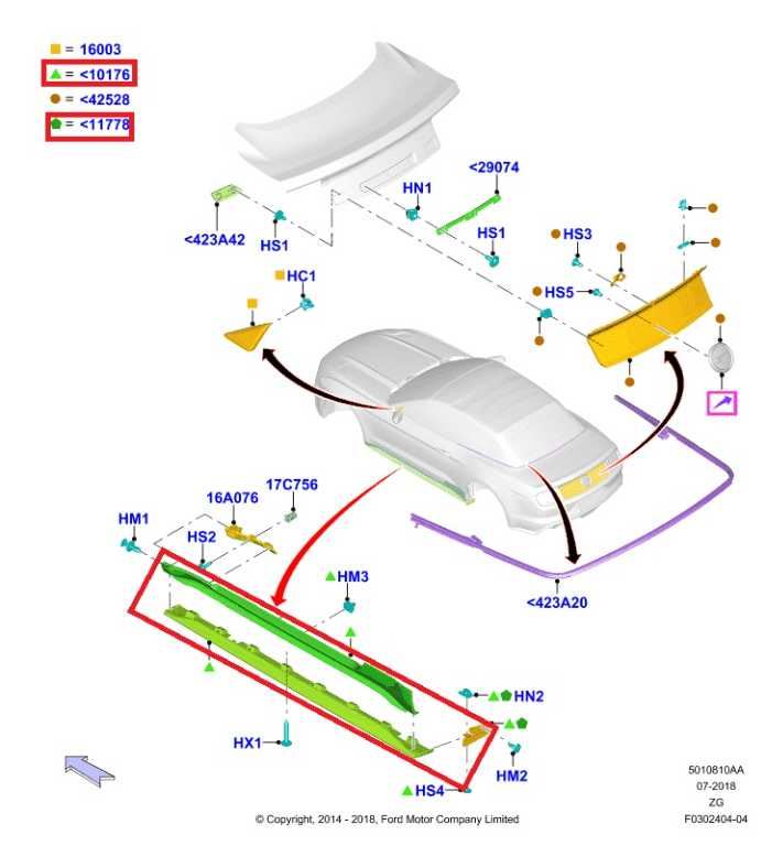 2015-2023 Ford Mustang Conv V6 Left Rocker Skirt Panel Molding FR3Z-6310177-AA - Alshned Auto Parts