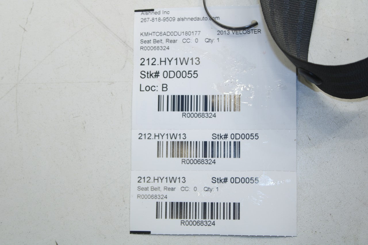 2011-17 Hyundai Veloster 1.6L Rear Driver Left Side 2nd Row Seat Belt Retractor - Alshned Auto Parts