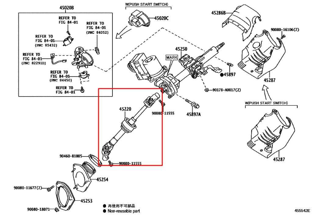 2011-20 Toyota Sienna LE 3.5L Steering Column Intermediate Shaft 45220-08030 OEM - Alshned Auto Parts
