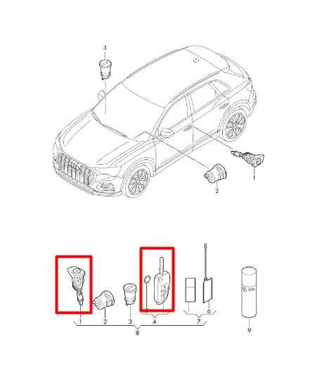 2020-24 Audi Q3 S Line Key Keyless Entry Transmitter Fob w/ Lock 81A-837-220 OEM - Alshned Auto Parts
