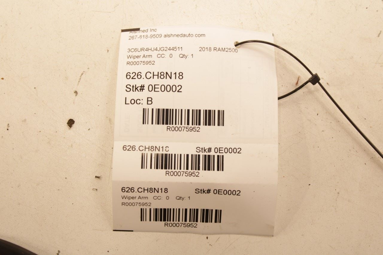 17-26 RAM 2500 Tradesman Front Right and Left Windshield Wiper Arm 55277450AD - Alshned Auto Parts