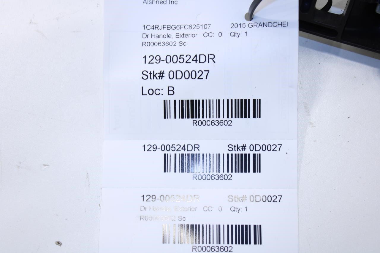 12-15 Jeep Grand Cherokee Limited Front Right Door Exterior Handle 4589884AH OEM - Alshned Auto Parts