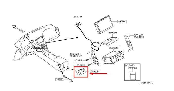 2015-2020 Infiniti Q50 Luxe RWD Console USB Port Aux Jack Media Hub 284H3-4GA2C - Alshned Auto Parts