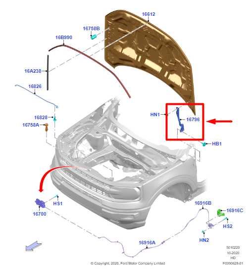 21-24 Ford Bronco Sport Hood Bonnet RH & LH Hinge Support Set M1PB-16800-AA - Alshned Auto Parts