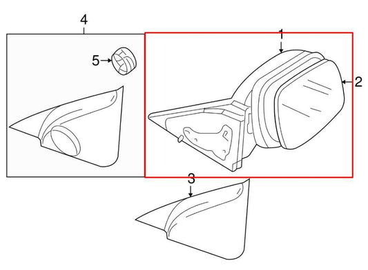 2004-2009 Mazda 3 2.0L Driver Left Side Rear View Mirror BN8B-69-180K-08 OEM - Alshned Auto Parts