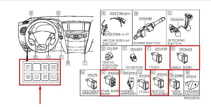 2013-2020 Nissan Pathfinder Left Lower Dash Switches Assembly 25268-3KA0A OEM - Alshned Auto Parts