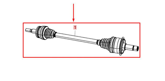 2017-2024 Dodge Durango Rear Right Side Axle Shaft Half Shaft 52123521AD OEM - Alshned Auto Parts