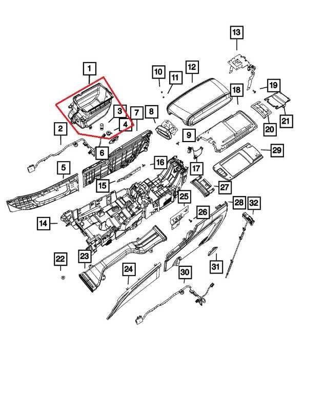 14-21 Jeep Grand Cherokee Limited Center Console Right Split Bin Box C01374003BL - Alshned Auto Parts