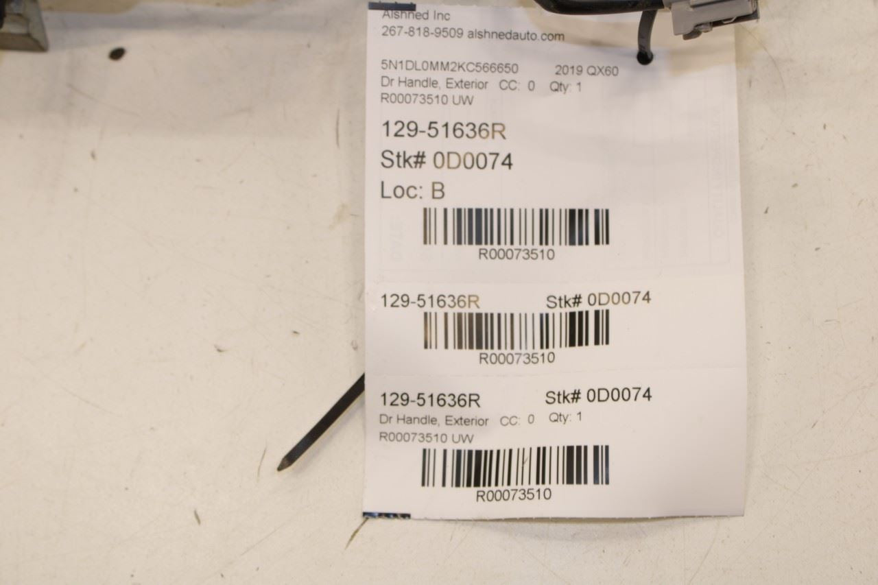 14-2020 Infiniti QX60 Pure Front Right Side Exterior Door Handle 80640-3JA0B OEM - Alshned Auto Parts