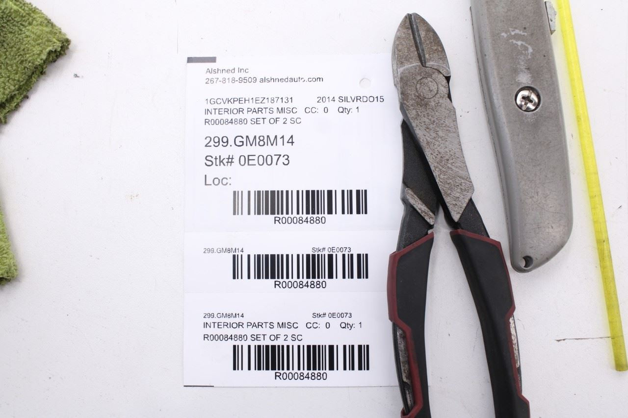 14-19 Chevrolet Silverado 1500 2WT RH and LH Center Upper B-Pillar Trim 2323443523