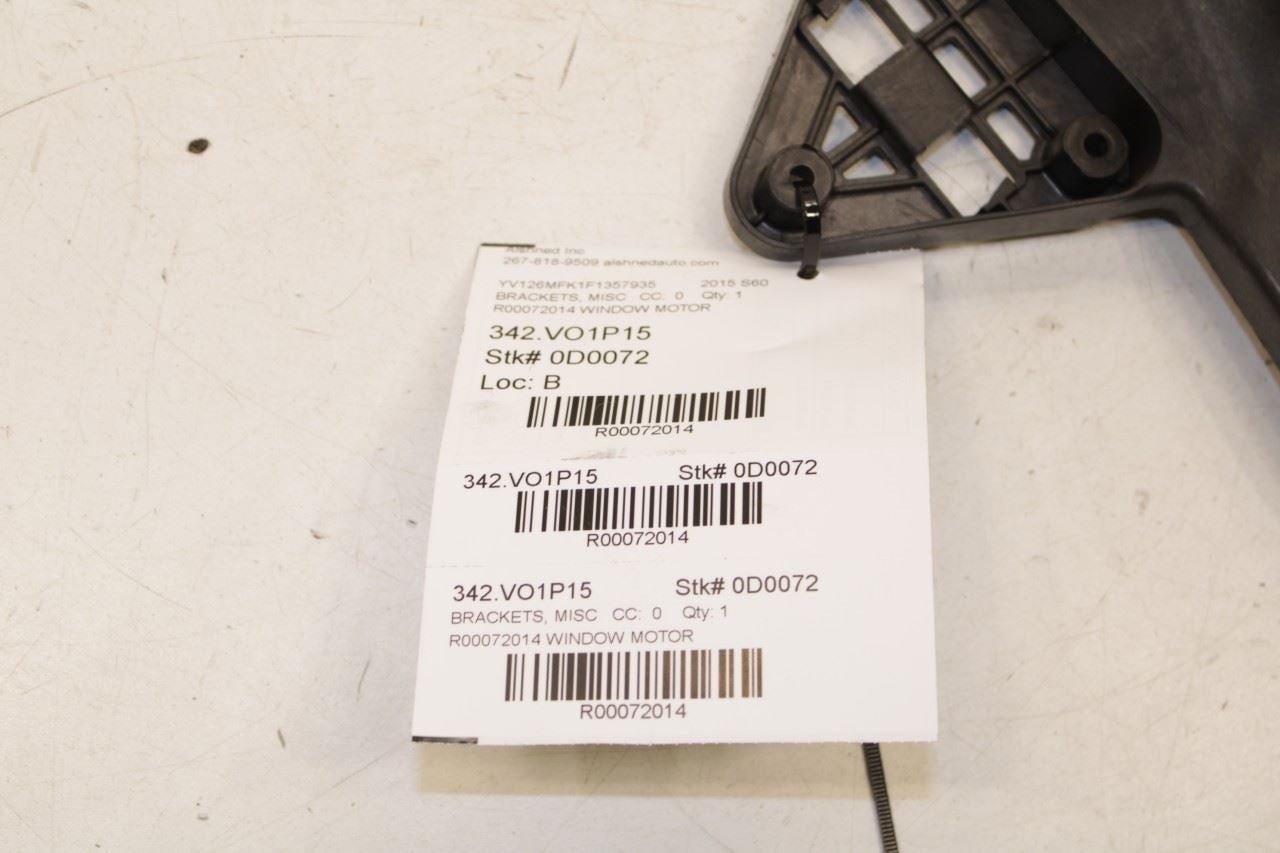 15-16 Volvo S60 T5 Premier 2.0L Front Door Driver Left Side Window Motor Bracket - Alshned Auto Parts