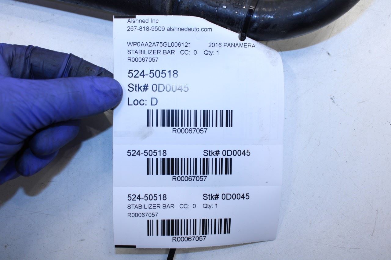 2014-16 Porsche Panamera 4 3.6L AWD Front Stabilizer Sway Anti-Roll Bar w/ Link - Alshned Auto Parts