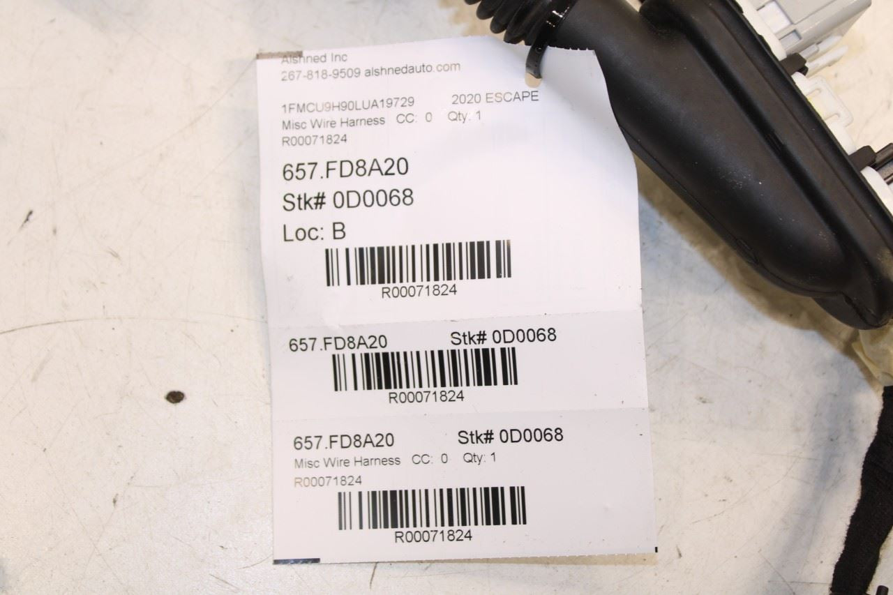 2020 Ford Escape SEL Front Right Passenger Door Wire Harness LX6T-14630-NBD OEM - Alshned Auto Parts