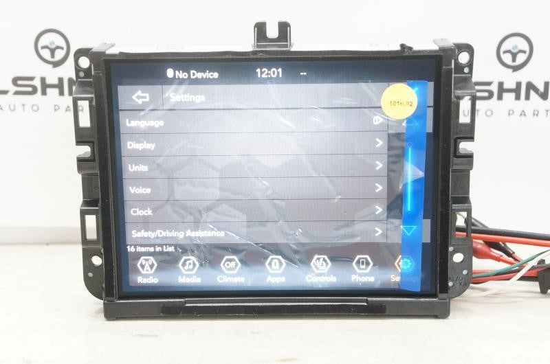 2019-20 Jeep Cherokee Uconnect 8.4'' Display Audio Radio Receiver 68297446AG OEM - Alshned Auto Parts