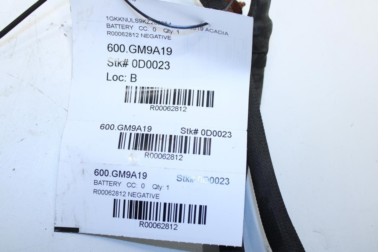 2017-2019 GMC Acadia SLT-1 3.6L Negative Battery Cable 84221366 OEM - Alshned Auto Parts