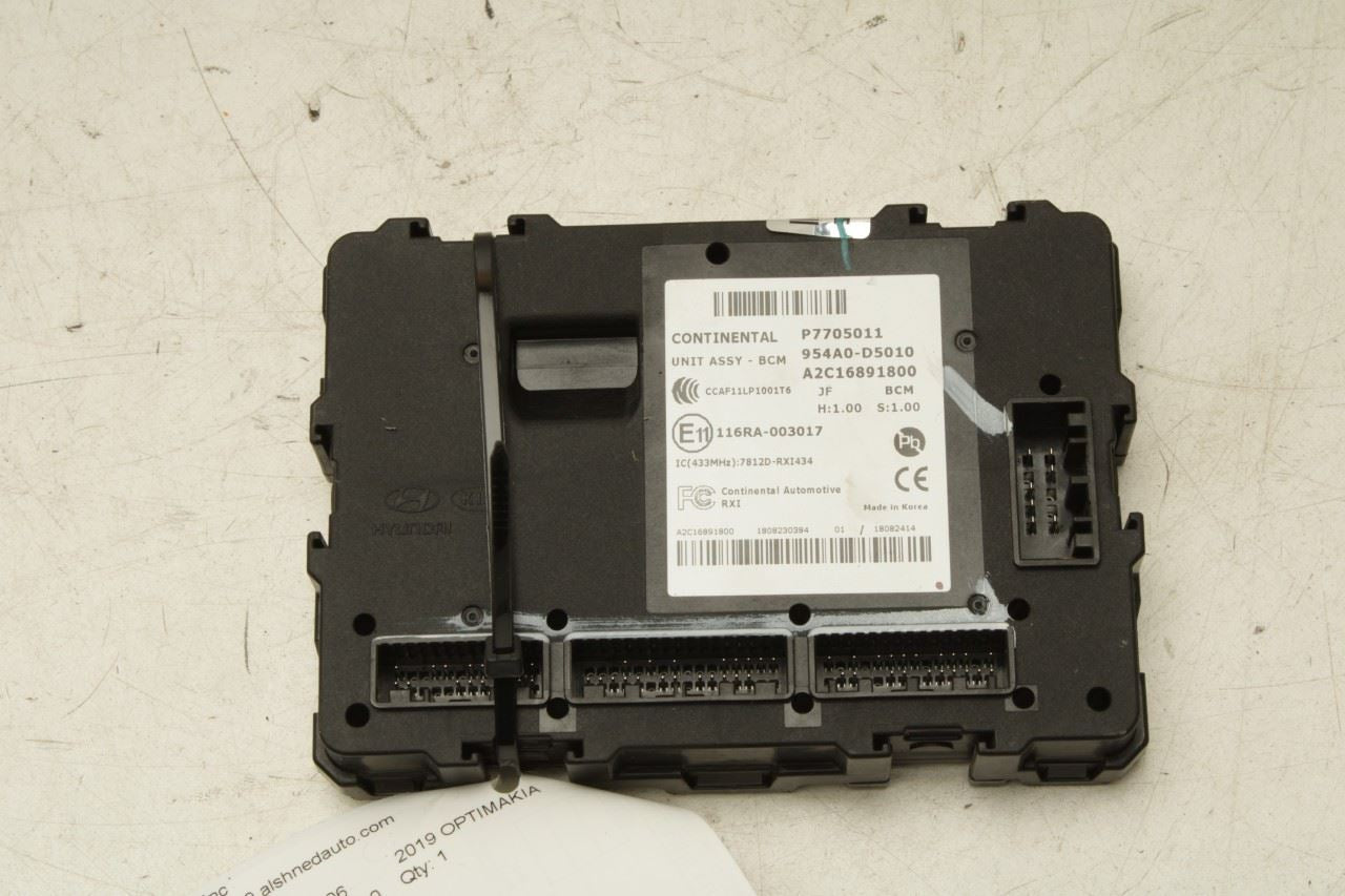 2019-2020 Kia Optima LX Body Computer Control Module BCM BCU 954A0-D5010 OEM - Alshned Auto Parts