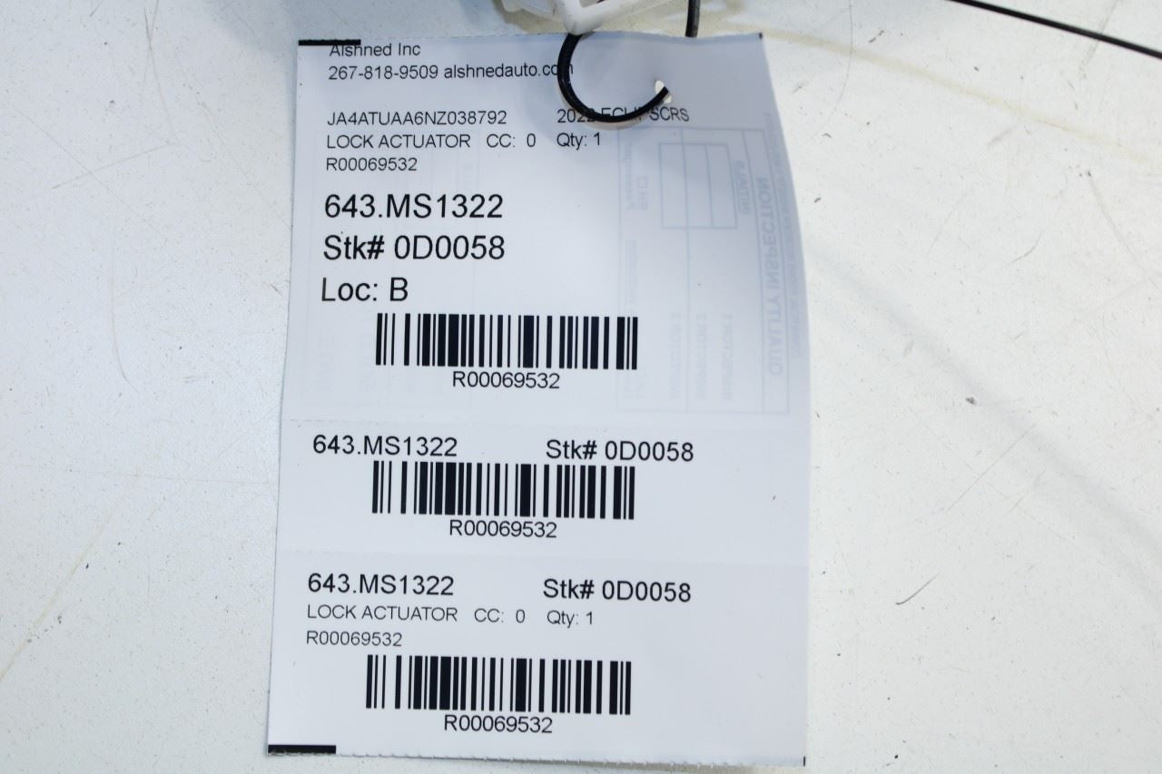 2018-25 Mitsubishi Eclipse Cross ES Rear Left Door Lock Latch Actuator 5745A395 - Alshned Auto Parts