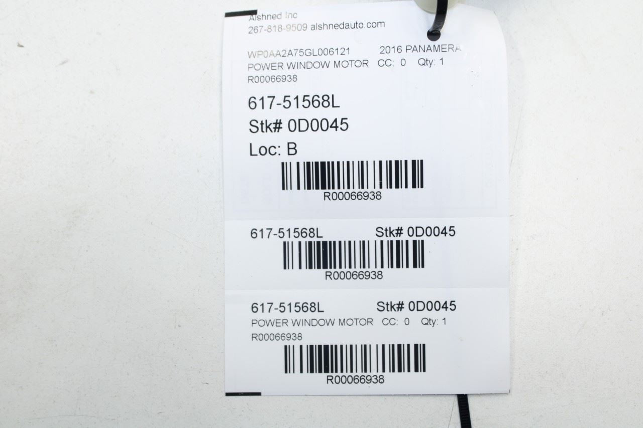 2011-2016 Porsche Panamera 4 3.6L Front Left Driver Side Door Power Window Motor - Alshned Auto Parts