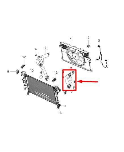 2015-2021 Jeep Renegade 2.4L Radiator Inlet Hose 68246567AA OEM - Alshned Auto Parts