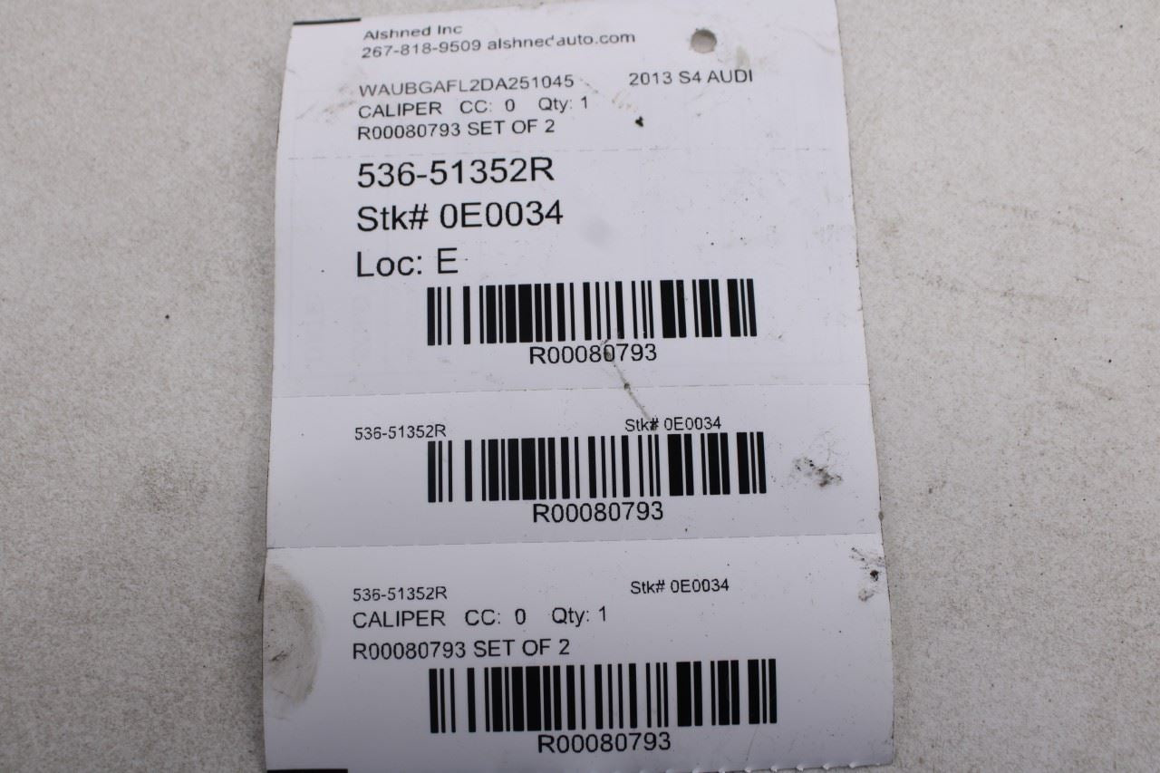 10-16 Audi S4 Premium Plus 3.0L AWD Front Right Left Side Brake Disc Caliper Set21
