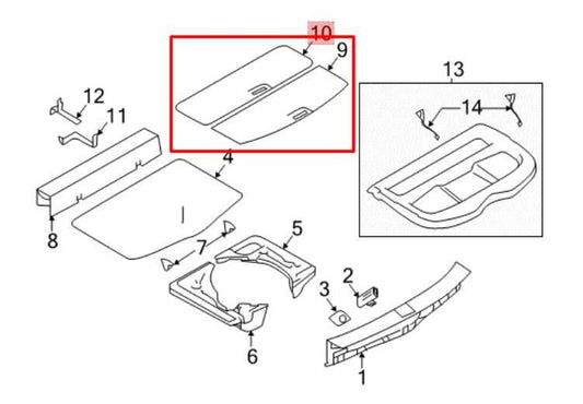 17-22 Nissan Rogue Sport SL Rear Trunk Cargo Floor Lid Inner and Outer w/ Carpet - Alshned Auto Parts