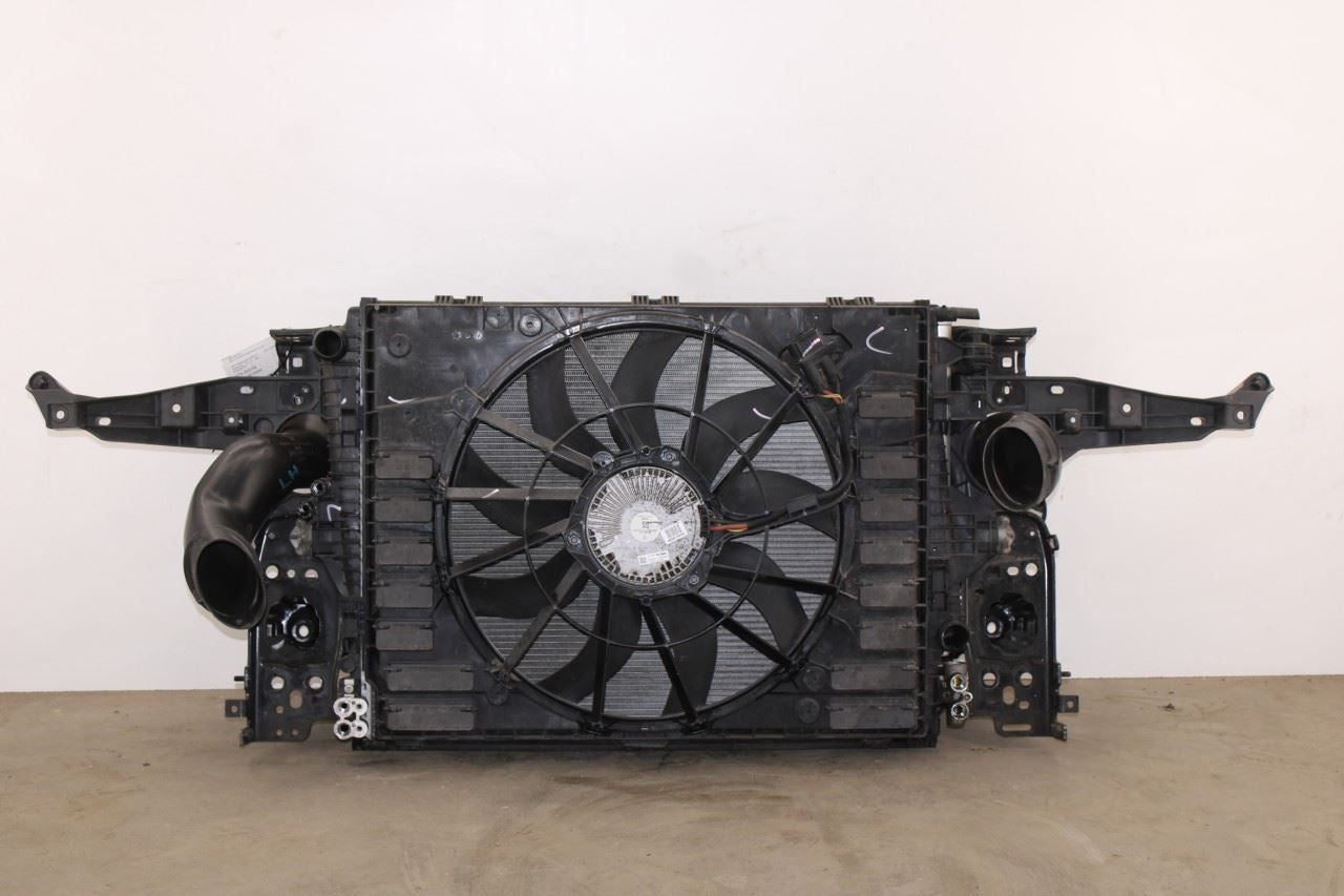 2011-2018 Porsche Cayenne S 4.8L Engine Radiator w/ Cooling Fan Motor Assembly5