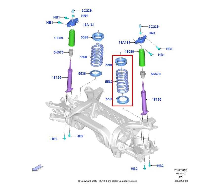 16-23 Ford Mustang GT Rear Right Passenger and Left Driver Side Coil Spring Pair1