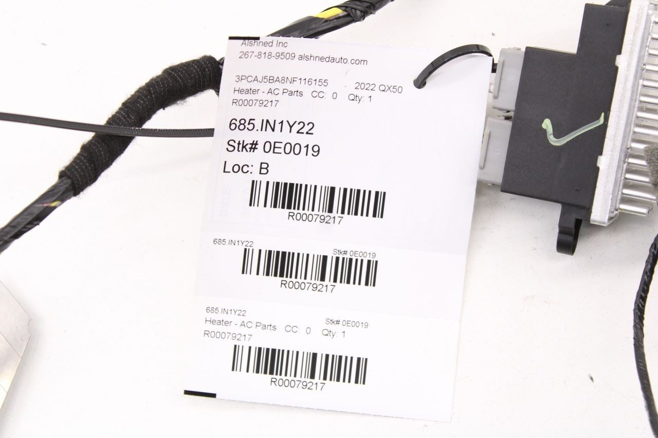 2019-25 Infiniti QX50 LUXE HVAC Wire Harness w Blend Door Actuators and Resistor - Alshned Auto Parts