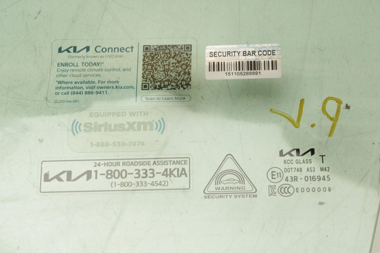 2023-2025 Kia Sportage Hybrid EX Front Left Driver Side Door Window Glass - Alshned Auto Parts