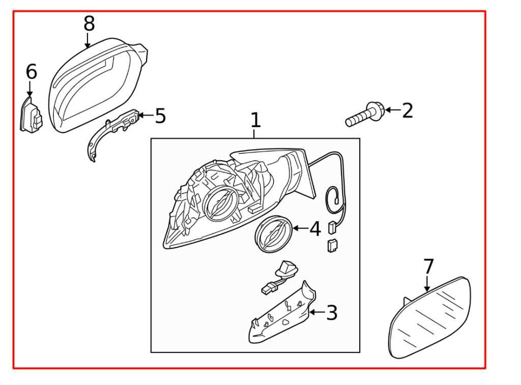 2009-16 Audi A4 Quattro Driver Left Side Rear View Mirror 8K1-857-409-J-01C OEM - Alshned Auto Parts