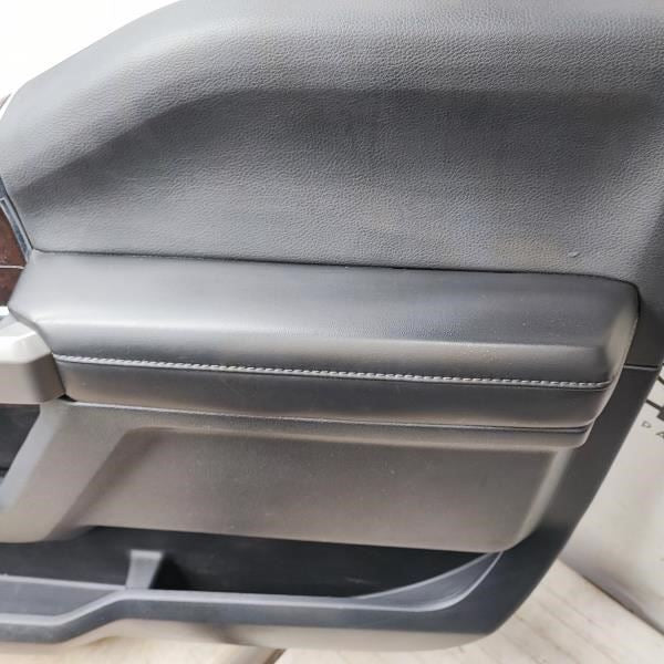 2015 Ford F150 Platinum Front Right Door Trim Panel Ebony FL3B-1823942-LA OEM - Alshned Auto Parts