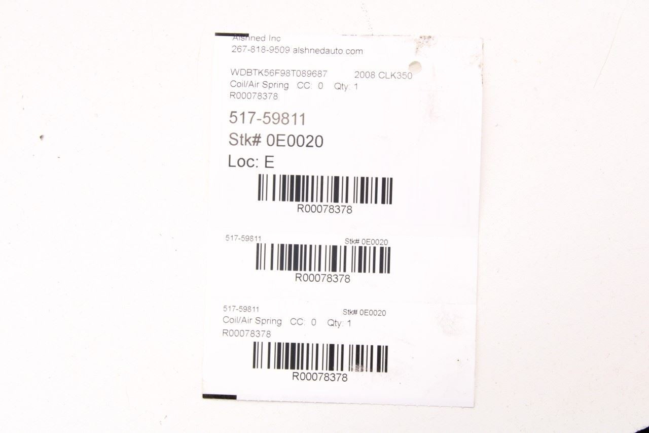 06-09 Mercedes-Benz CLK 350 Rear Right and Left Side Suspension Coil Spring Set - Alshned Auto Parts