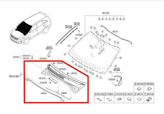 2015-20 Kia Sorento LX 3.3L Front Windshield Cowl Vent Grille Cover Panel *ReaD* - Alshned Auto Parts