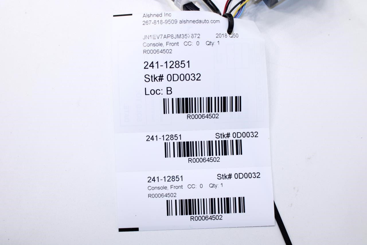 2015-2020 Infiniti Q50 Luxe RWD Console USB Port Aux Jack Media Hub 284H3-4GA2C - Alshned Auto Parts