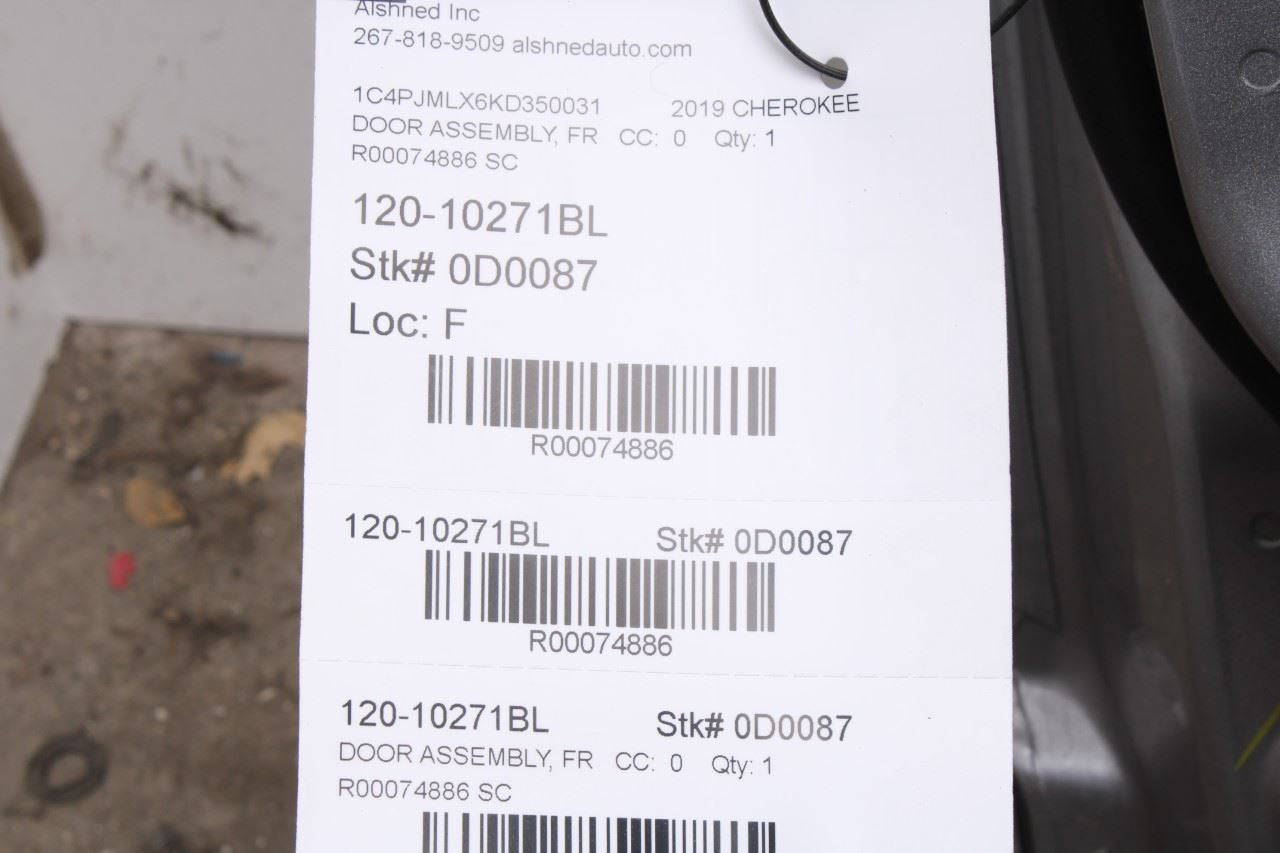 2019-2020 Jeep Cherokee Latitude Front Left Side Door Shell Panel 68290879AA OEM - Alshned Auto Parts